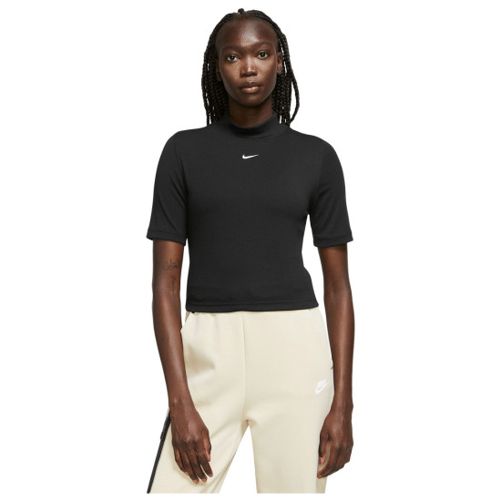 Nike Γυναικεία κοντομάνικη μπλούζα Sportswear Essentials Rib Mock